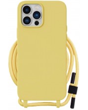 Калъф Techsuit - Crossbody Lanyard, iPhone 15 Pro Max, жълт