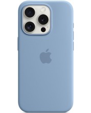 Калъф Apple - Silicone MagSafe, iPhone 15 Pro, Winter Blue