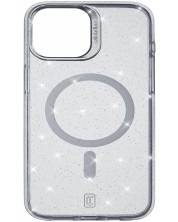 Калъф Cellularline - Sparkle Mag, iPhone 15, бял -1