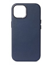 Калъф Decoded - Leather, iPhone 15 Plus, син