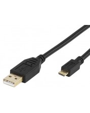 Кабел Vivanco - 45217, USB-A/Micro USB, 1.8 m, черен -1