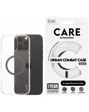 Калъф CARE - Urban Combat Black MagSafe, iPhone 16 Pro Max, прозрачен -1