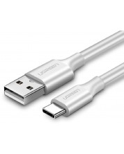 Кабел Ugreen - US287, USB-А/USB-C, 1 m, бял