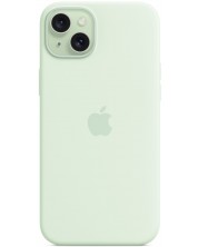 Калъф Apple - Silicone, iPhone 15 Plus, MagSafe, Soft Mint -1