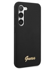 Калъф Guess - Metal Logo, Galaxy S23, черен