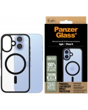 Калъф PanzerGlass - HardCase Black MagSafe, iPhone 16, прозрачен -1