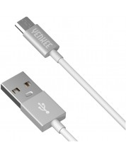 Кабел Yenkee - 221 WSR, USB-A/Micro USB, 1 m, бял