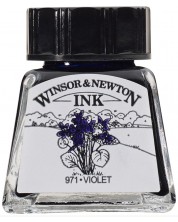 Калиграфски туш Winsor & Newton - Виолетов, 14 ml