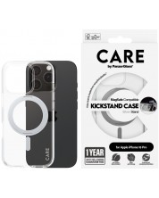 Калъф CARE - Kickstand Silver MagSafe, iPhone 16 Pro, прозрачен -1