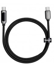 Кабел Baseus - CATSK-B01, USB-C/USB-C, 1 m, черен -1