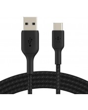 Кабел Belkin - CAB002bt2MBK, USB-A/USB-C, 2 m, черен