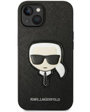 Калъф Karl Lagerfeld - Saffiano Karl Head, iPhone 14 Plus, черен