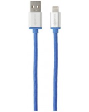 Кабел Boompods - RC2BLU, Lightning/USB-A, 2 m, син -1