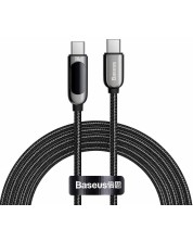 Кабел Baseus - CATSK-C01, USB-C/USB-C, 2 m, черен -1