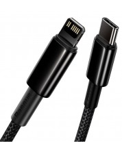 Кабел Baseus - Tungsten, USB-C/Lightning, 2 m, черен -1