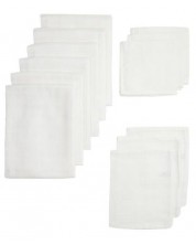 Кърпи от органичен муселин Meyco Baby - 12 броя, бели