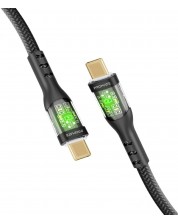 Кабел ProMate - TransLine-CC, USB-C/USB-C, 1.2 m, черен -1