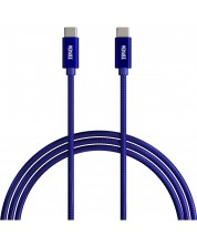 Кабел Yenkee - 2075100315, USB-C/USB-C, 2 m, син