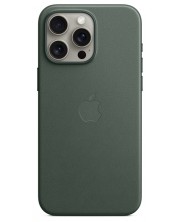 Калъф Apple - FineWoven MagSafe, iPhone 15 Pro, Evergreen -1