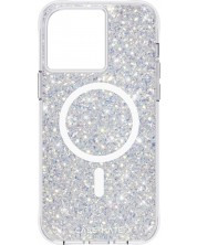 Калъф Case-Mate - Twinkle Stardust MagSafe, iPhone 14 Pro Max, сребрист