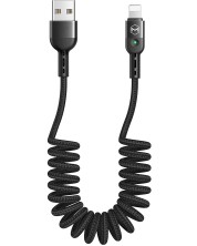 Кабел Xmart - Spiral, USB-A/Lightning, 1.8 m, черен