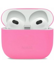 Калъф за слушалки Holdit - Silicone, AirPods 3, розов -1