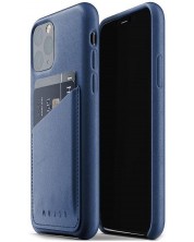 Калъф Mujjo - Full Leather Wallet, iPhone 11 Pro, Monaco Blue -1