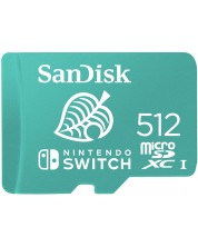 Карта памет SanDisk - 512GB, microSDXC, за Nintendo Switch, UHS-I -1