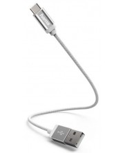 Кабел Hama - 178284, USB-A/USB-C, 0.2 m, бял -1