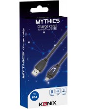 Кабел Konix - Mythics Play & Charge LED Cable 3 m (PS4)