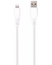 Кабел Vivanco - LongLife, USB-A/Lightning, 2.5 m, бял -1