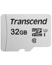 Карта памет Transcend - 32GB, USD350V, microSDHC UHS-I U1 Class10 + адаптер -1