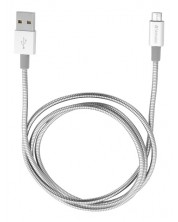 Кабел Verbatim - Sync & Charge, Micro USB/USB-A, 1 m, сребрист -1