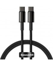 Кабел Baseus - Tungsten, USB-C/USB-C, 1 m, черен -1
