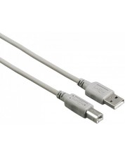 Кабел Hama - 200902, USB-A/USB-B, за принтер, 5 m, сив
