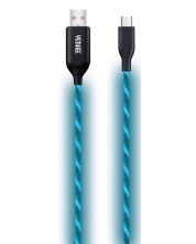 Кабел Yenkee - 341 BE, USB-A/USB-C, 1 m, син