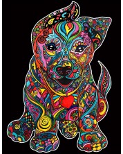 Картина за оцветяване ColorVelvet - Куче, 29.7 х 21 cm -1