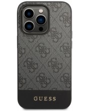 Калъф Guess - 4G Stripe, iPhone 14 Pro Max, сив