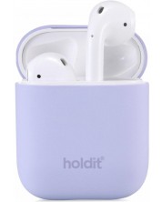 Калъф за слушалки Holdit - Silicone, AirPods 1/2, лилав
