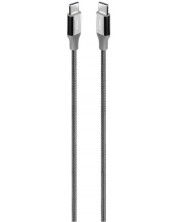 Кабел ttec - AlumiCable, Fast Charge, USB-C/USB-C, 2 m, 65W, сив -1