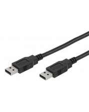 Кабел Vivanco - 45296, USB-A/USB-A, 1.8 m, черен -1