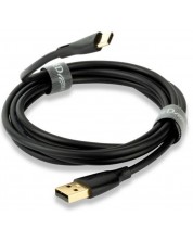  Кабел QED - Connect QE8184, USB-C/USB-A, 0.75m, черен