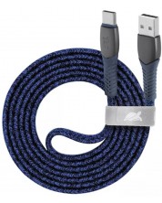 Кабел Rivacase - PS6102BL12, USB-C/USB-А, 1.2 m, син