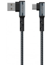Кабел Energizer - C710CKBK, USB-A/USB-C, 2 m, черен -1