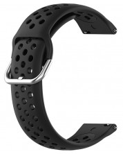 Каишка Techsuit - W004, Galaxy Watch/Huawei Watch, 20 mm, черна -1