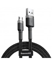 Кабел Baseus - Cafule, USB-A/Micro USB, 2 m, черен -1