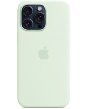 Калъф Apple - Silicone, iPhone 15 Pro Max, MagSafe, Soft Mint -1