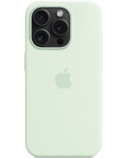 Калъф Apple - Silicone, iPhone 15 Pro, MagSafe, Soft Mint -1