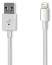 Кабел Cellularline - 1722, USB-A/Lightning, 1 m, бял -1