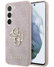 Калъф Guess - PU 4G Metal Logo, Galaxy S24 Plus, розов -1